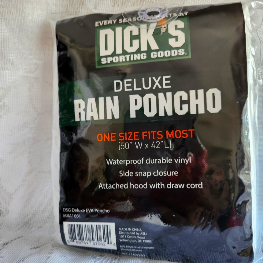 Deluxe Rain Poncho.